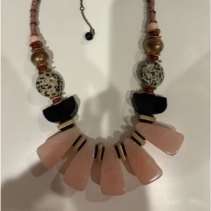 Anthropologie necklace. Rose color . Beautiful for spring and summer .